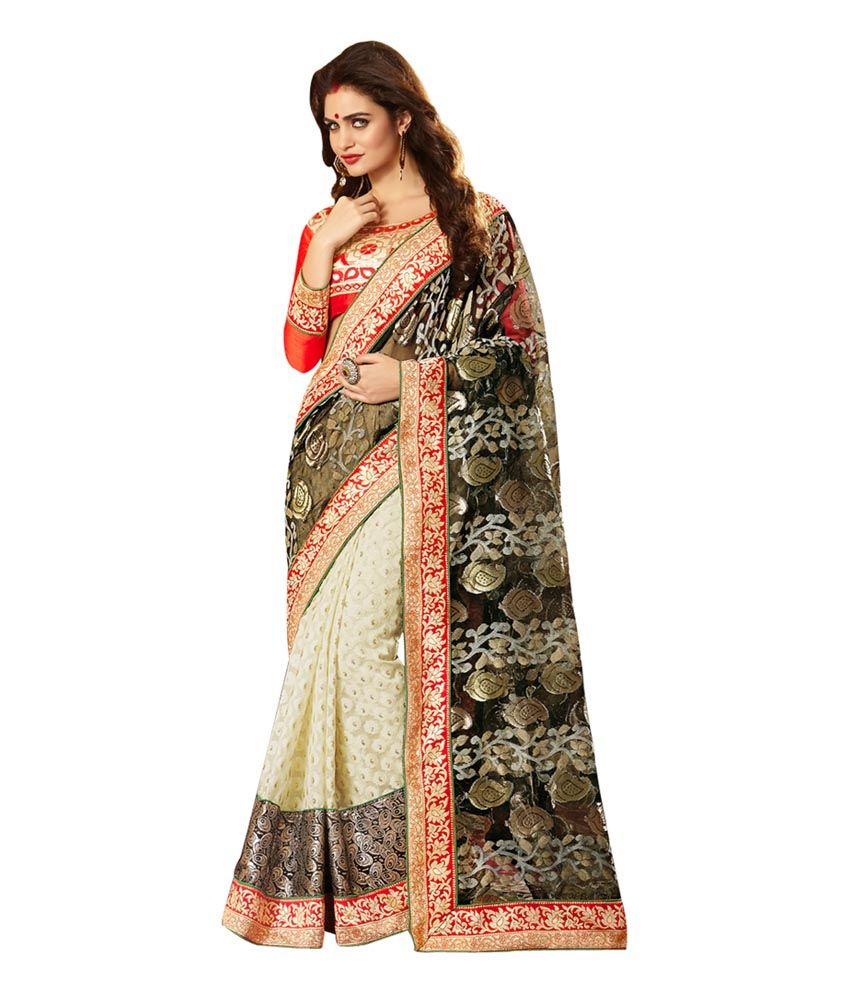 Banana Fashions Black Cotton Saree - Buy Banana Fashions Black Cotton Saree Online at Low Price 
