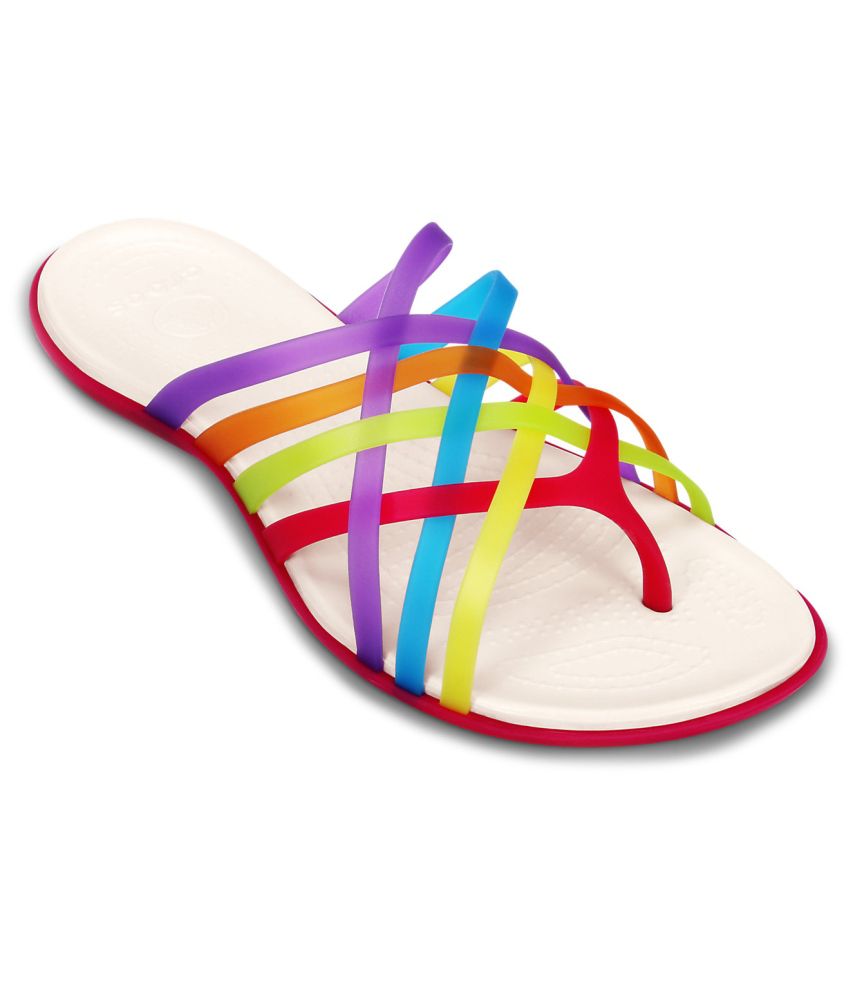  Crocs  Multi Color Flat Slip on Sandal  Relaxed Fit Price 