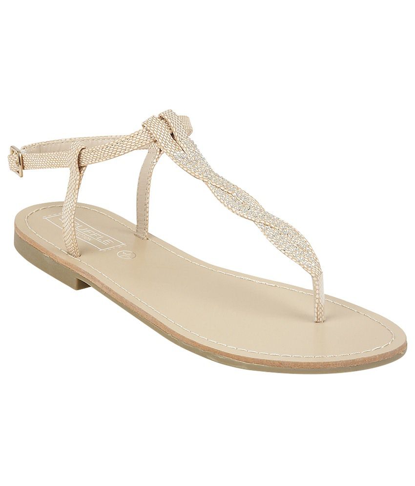 Truffle Collection White Sandal Sandals Price in India- Buy Truffle ...