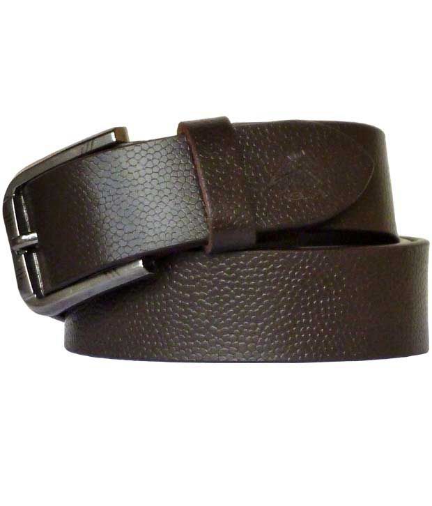 Sondagar Arts Brown Leather Formal Belt for Men