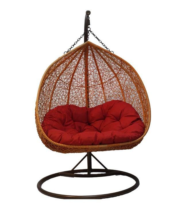 2 Seater Hanging Swing Chair With Cushions