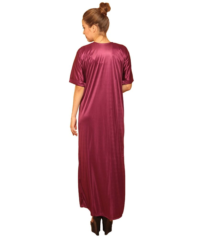 maroon silk robes