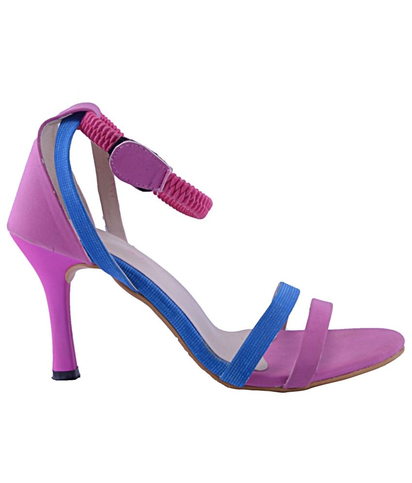 Fabme Pink Heeled Sandals Price in India- Buy Fabme Pink Heeled Sandals Online at Snapdeal