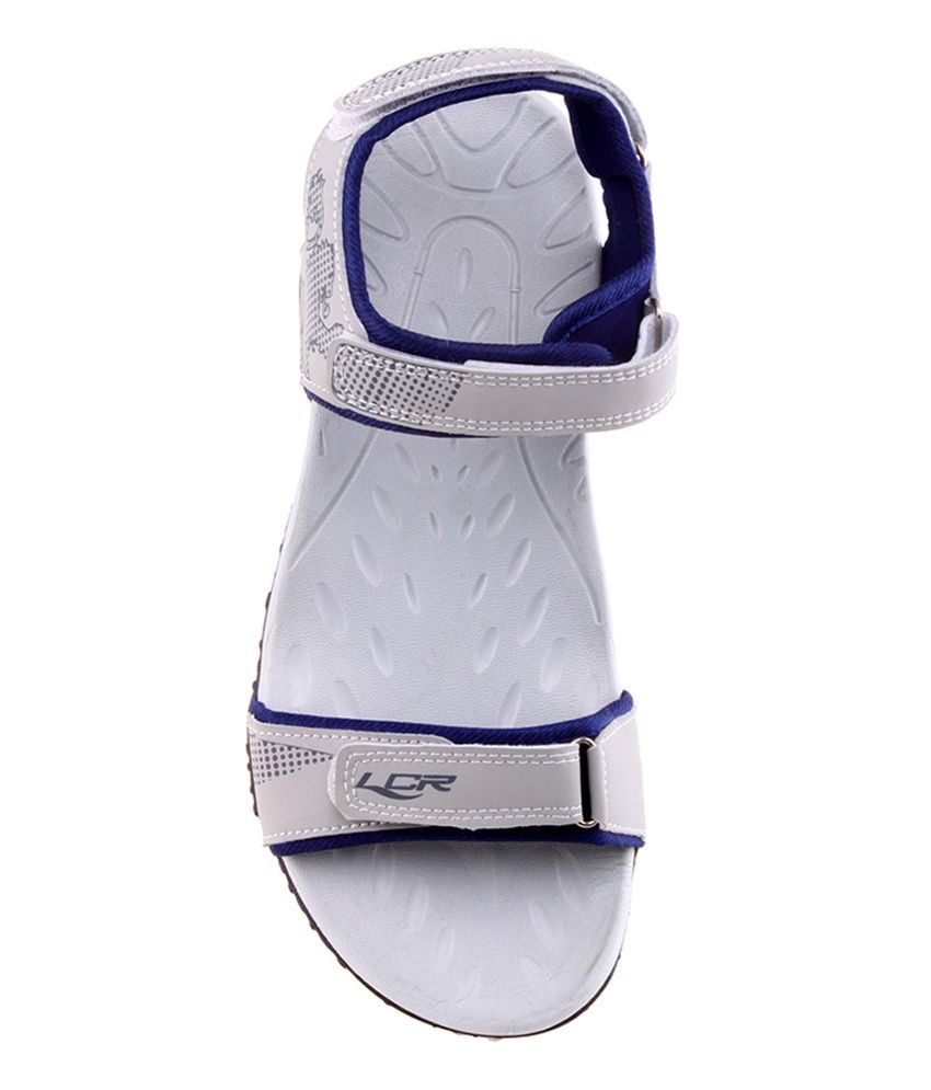 Lancer Grey & Blue Velcro Floater Sandals - Buy Lancer Grey & Blue Velcro Floater Sandals Online 