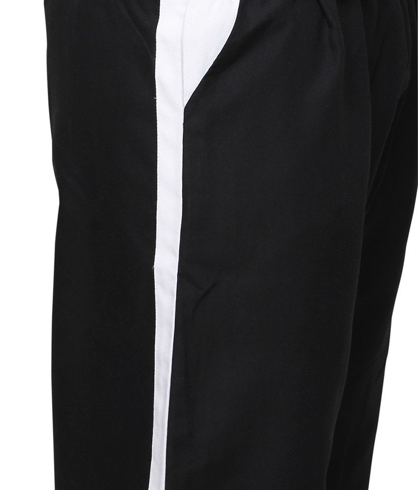 black and white tracksuit bottoms