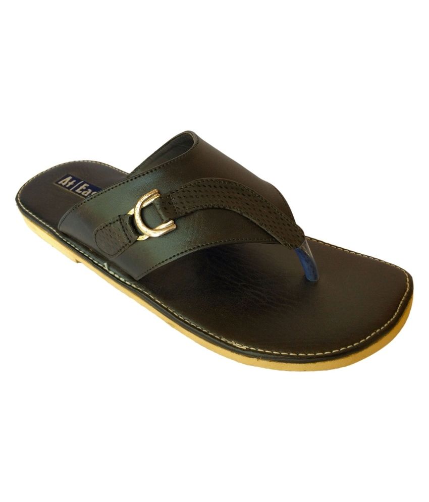 AtEase Trendy Black Slippers Price in India- Buy AtEase Trendy Black Slippers Online at Snapdeal