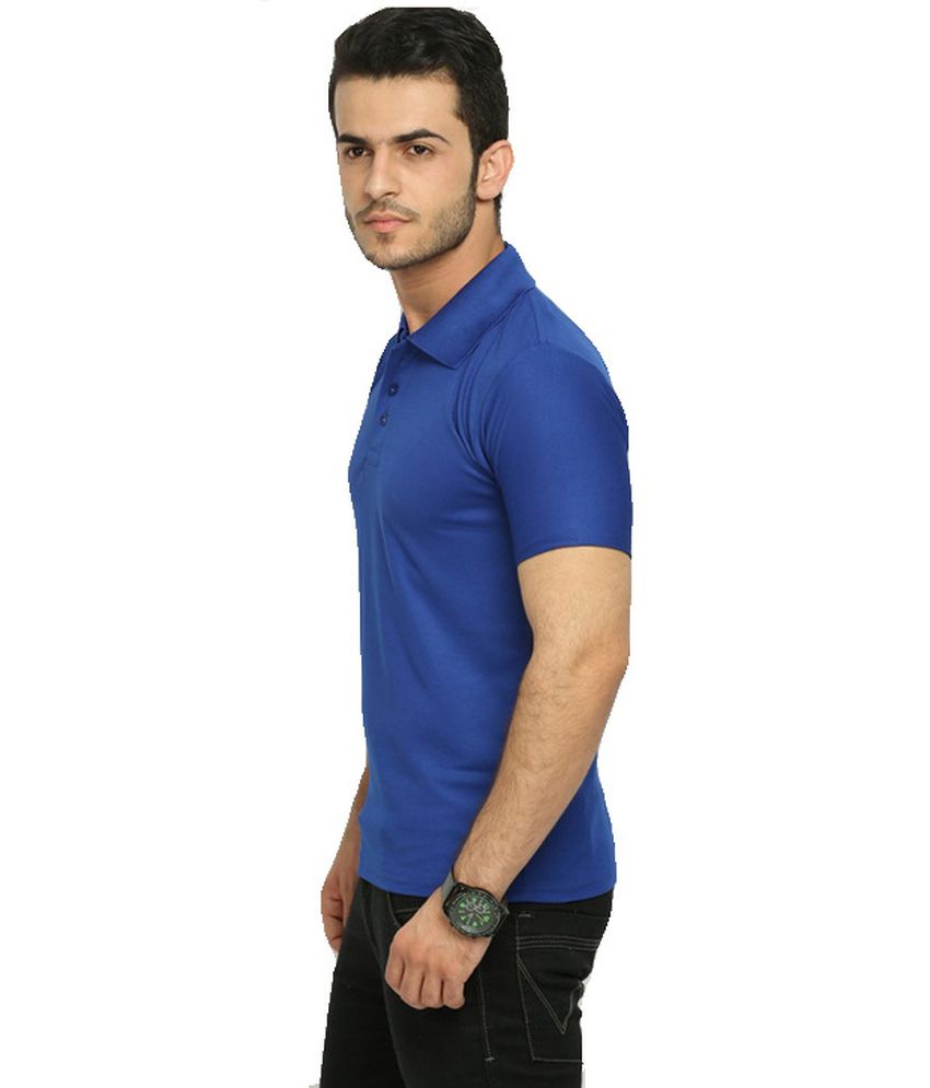 Style Shell Blue Cotton Polo T Shirt - Buy Style Shell Blue Cotton Polo ...