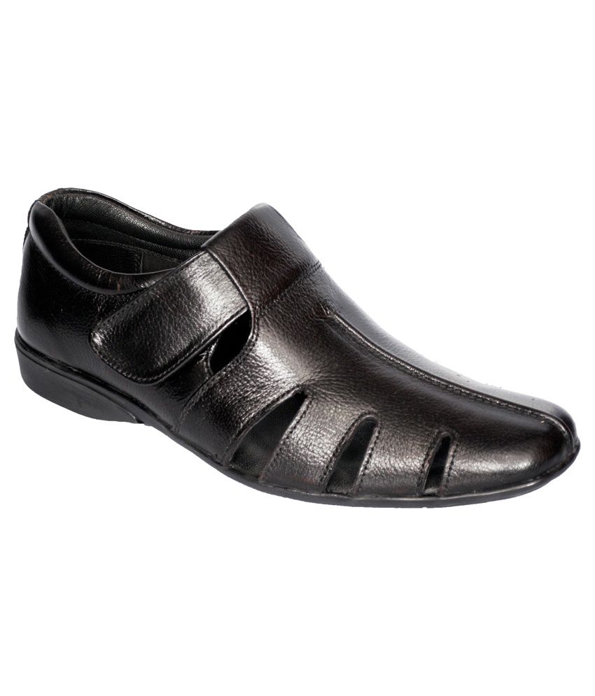 Atlas Shoes Black Sandals - Buy Atlas Shoes Black Sandals Online at ...