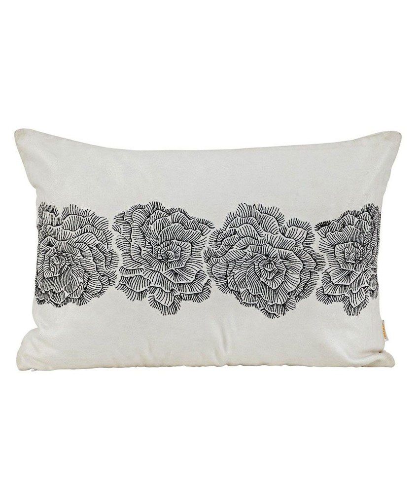Maspar Floral Ecstasy White Capsule Cushion Cover Buy Online at Best