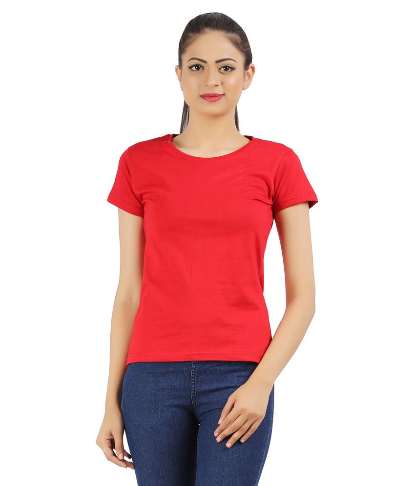     			Ap'pulse Red Cotton Tees