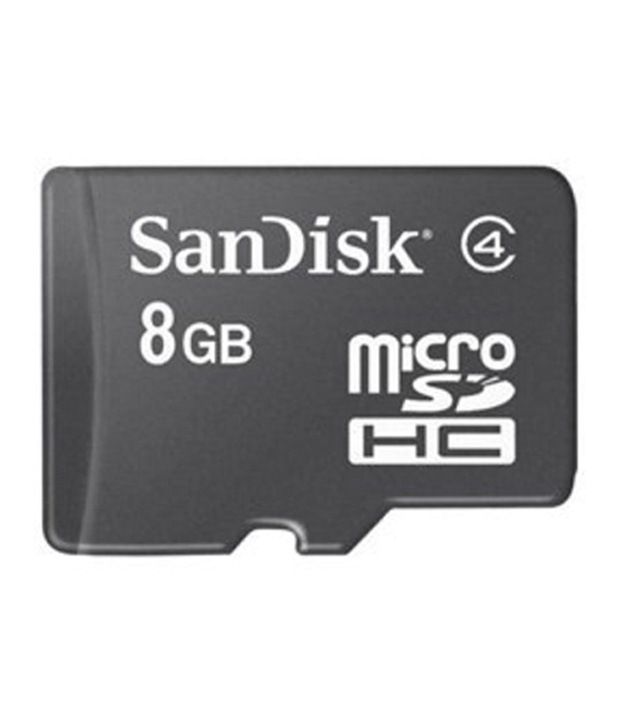 Sandisk 8 GB Micro SDHC Card Class 4 - Memory Cards Online at Low