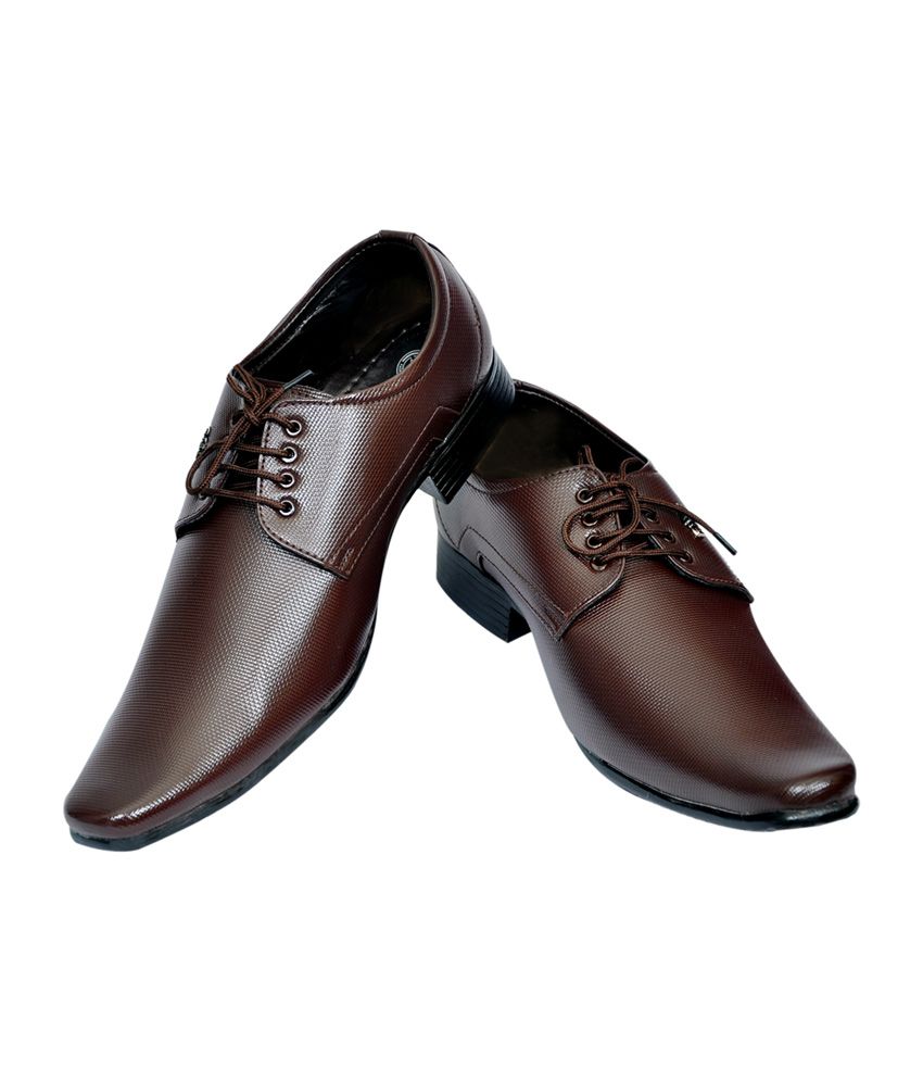 Anav Brown Patent Leather Formal Shoes Price in India Buy Anav Brown