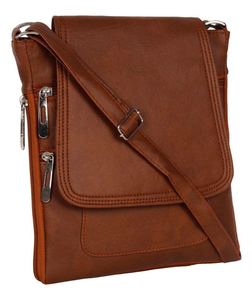 Linearte Brown trendy Sling Bags - Buy Linearte Brown trendy Sling Bags ...