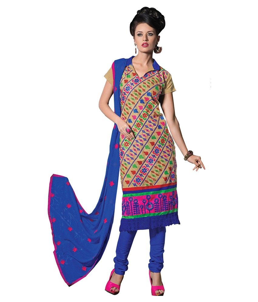 unstitched cotton dress material online