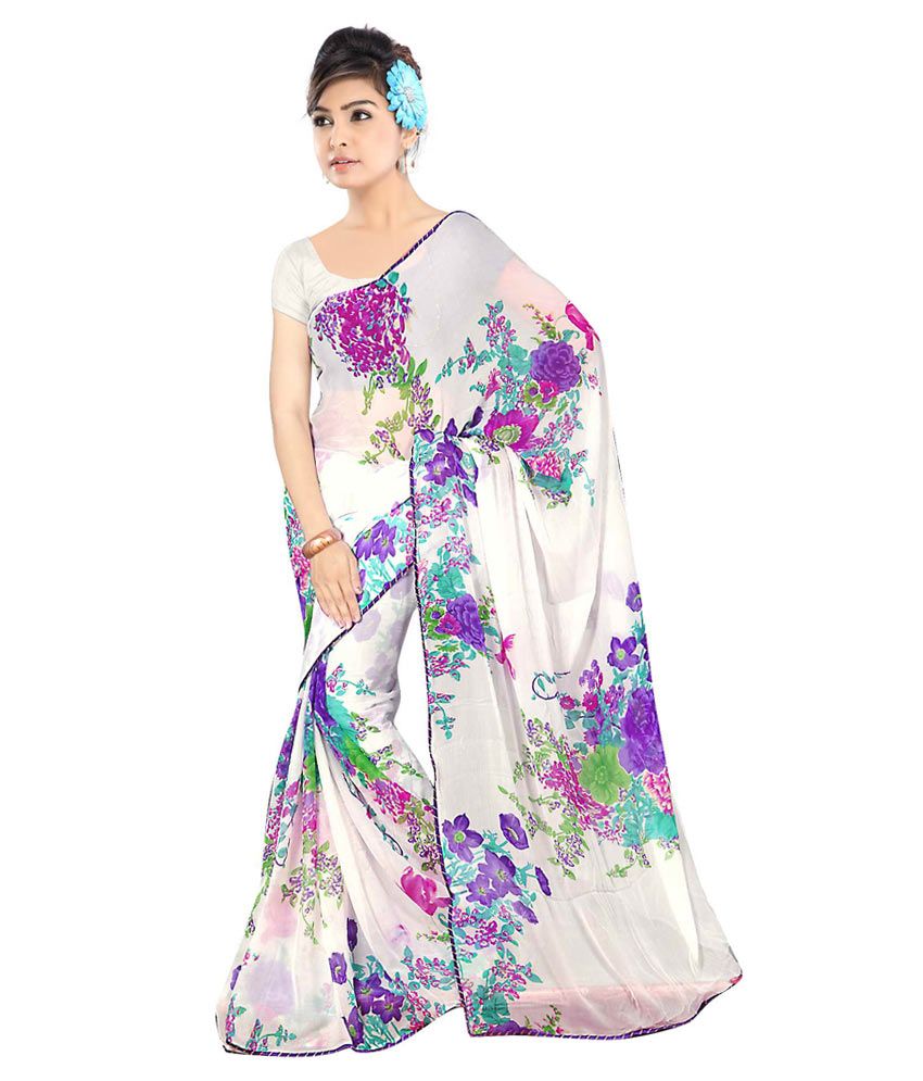 pure chiffon rajputi saree