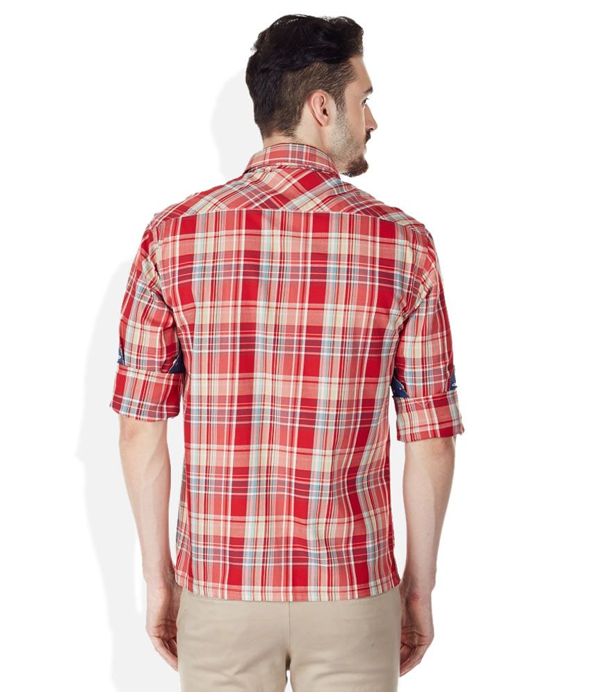 Burnt Umber Red Checks Shirt - Buy Burnt Umber Red Checks Shirt Online ...