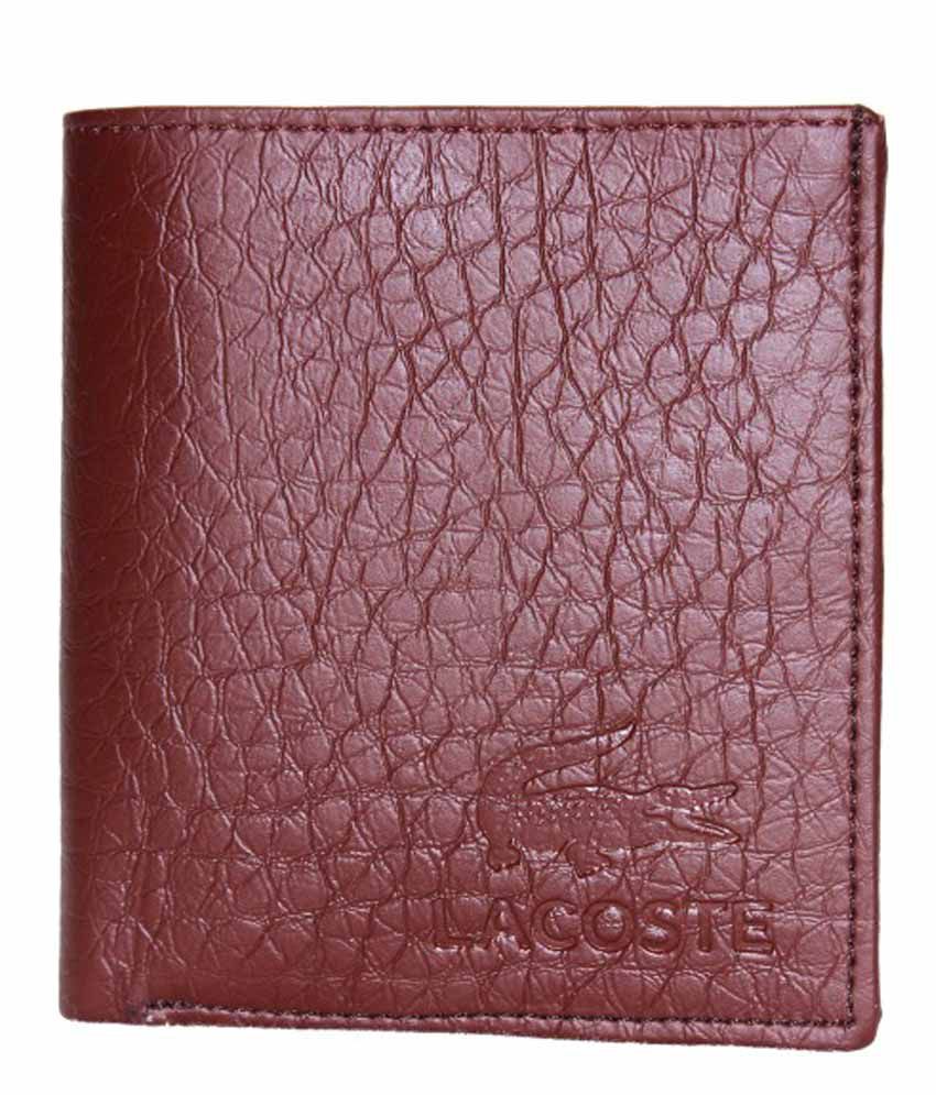 Lacoste Brown Leather Wallet: Buy 