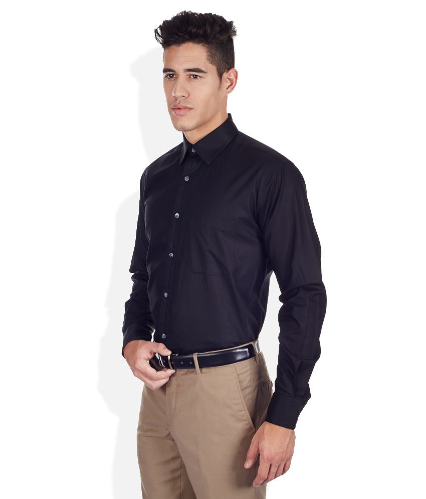 Raymond Black Solids Shirt - Buy Raymond Black Solids Shirt Online at Best Prices in India on 