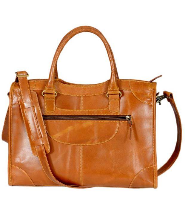 Zakara Yellow Leather Shoulder Bags - Buy Zakara Yellow Leather ...