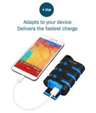 Zaap Defender 9100 mAh Waterproof Ultra Slim Power Bank with LED Flashlight for iPhone and Smart Phone - Blue and Black
