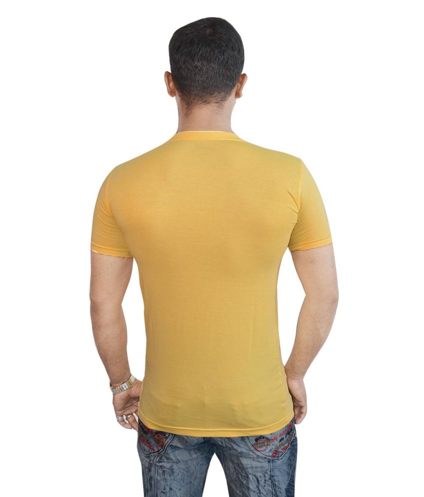 Harsha Trend Yellow Cotton T-Shirt For Men - Buy Harsha Trend Yellow ...
