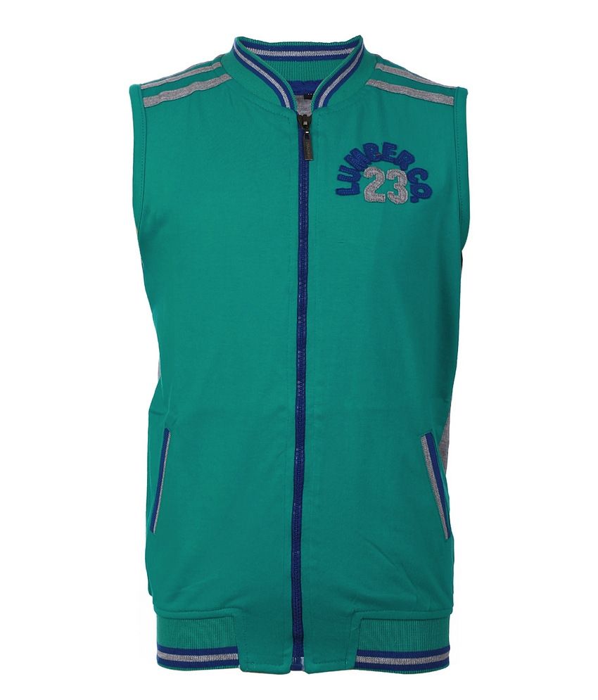 Lumber Boy Sleeveless Green Zipper Jacket For Kids Buy Lumber Boy