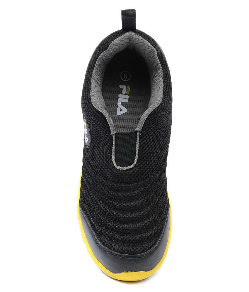 fila smash iii black sports shoes