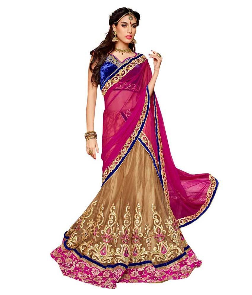 pink net lehenga