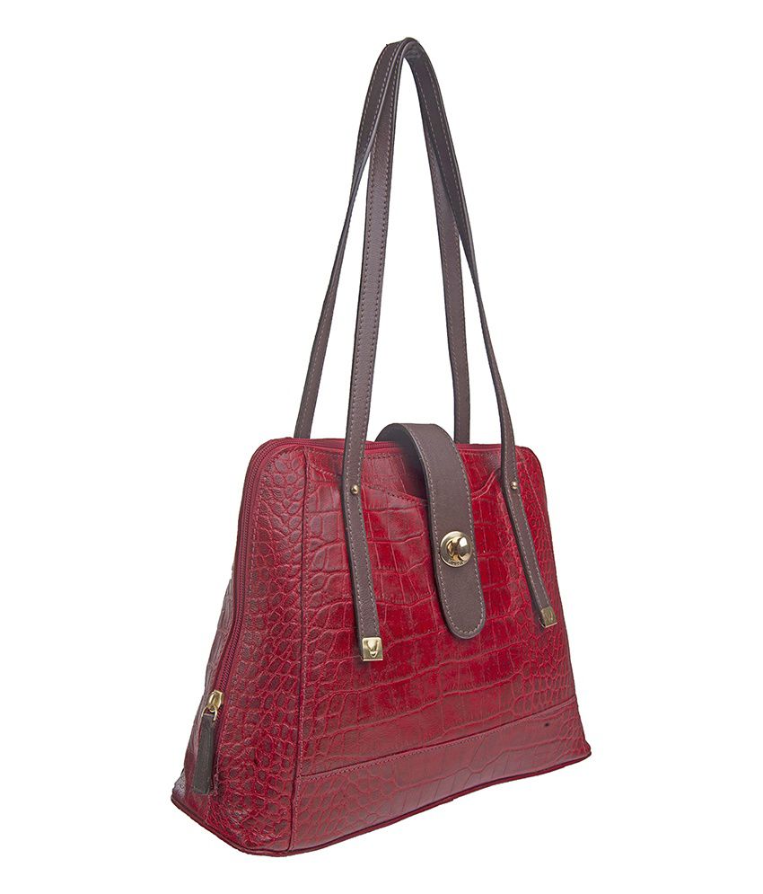 Hidesign Red Leather Shoulder Bag - Buy Hidesign Red Leather Shoulder Bag Online at Best Prices ...