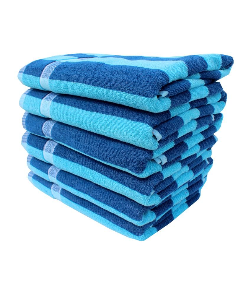 Mandhania Set of 6 Cotton Bath Towel Multi Color Buy Mandhania Set