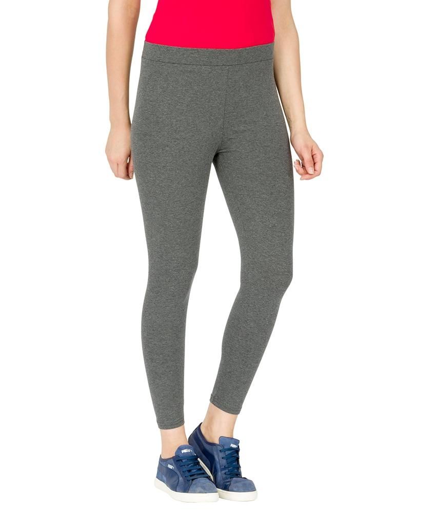 Alibi Gray Cotton Leggings Price in India Buy Alibi Gray Cotton