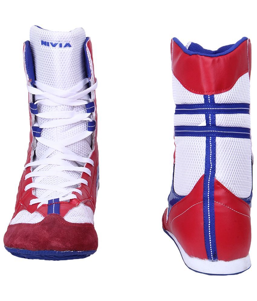 Nivia Red & White Boxing Shoes For MenNIVIABX40005 Buy Online at Best
