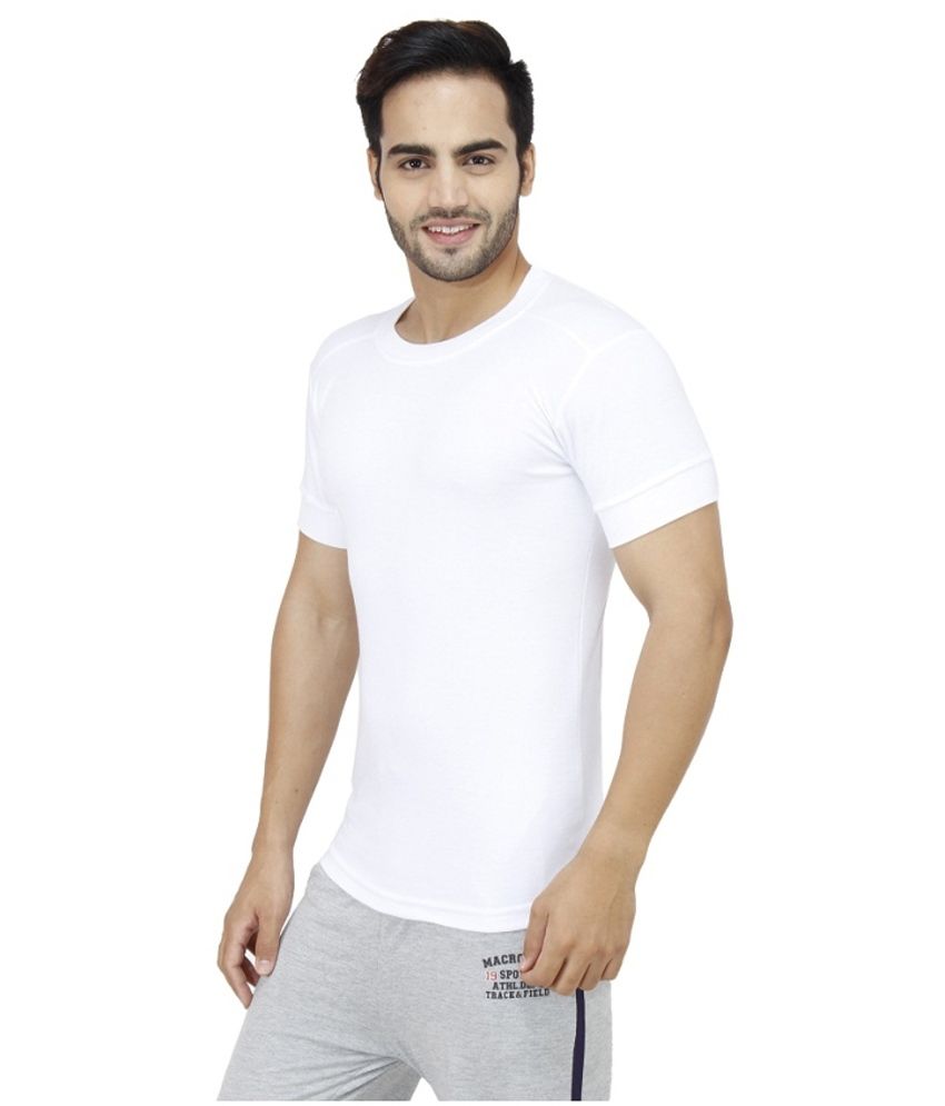 Macroman - White Cotton Men's Thermal Tops ( Pack of 1 ) - Buy Macroman ...