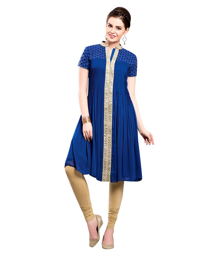 chiffon kurti on myntra