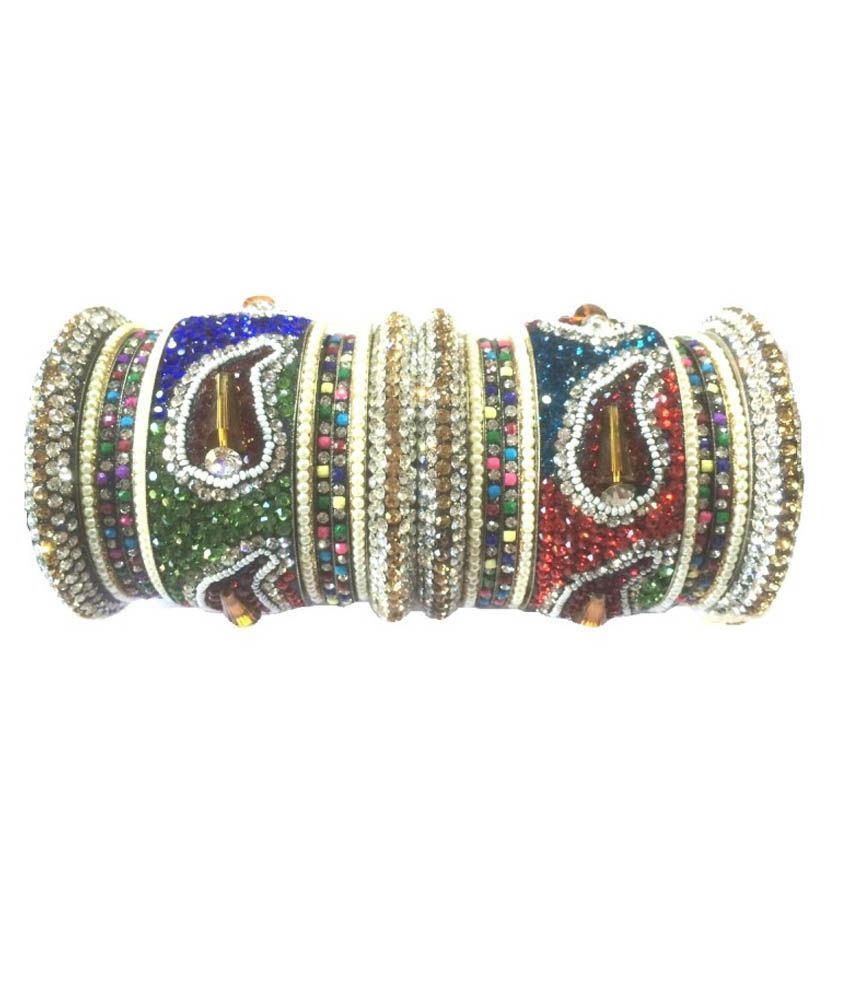 Pushpa Bangle Store Multicolour Style Diva Bangle Set Buy Pushpa