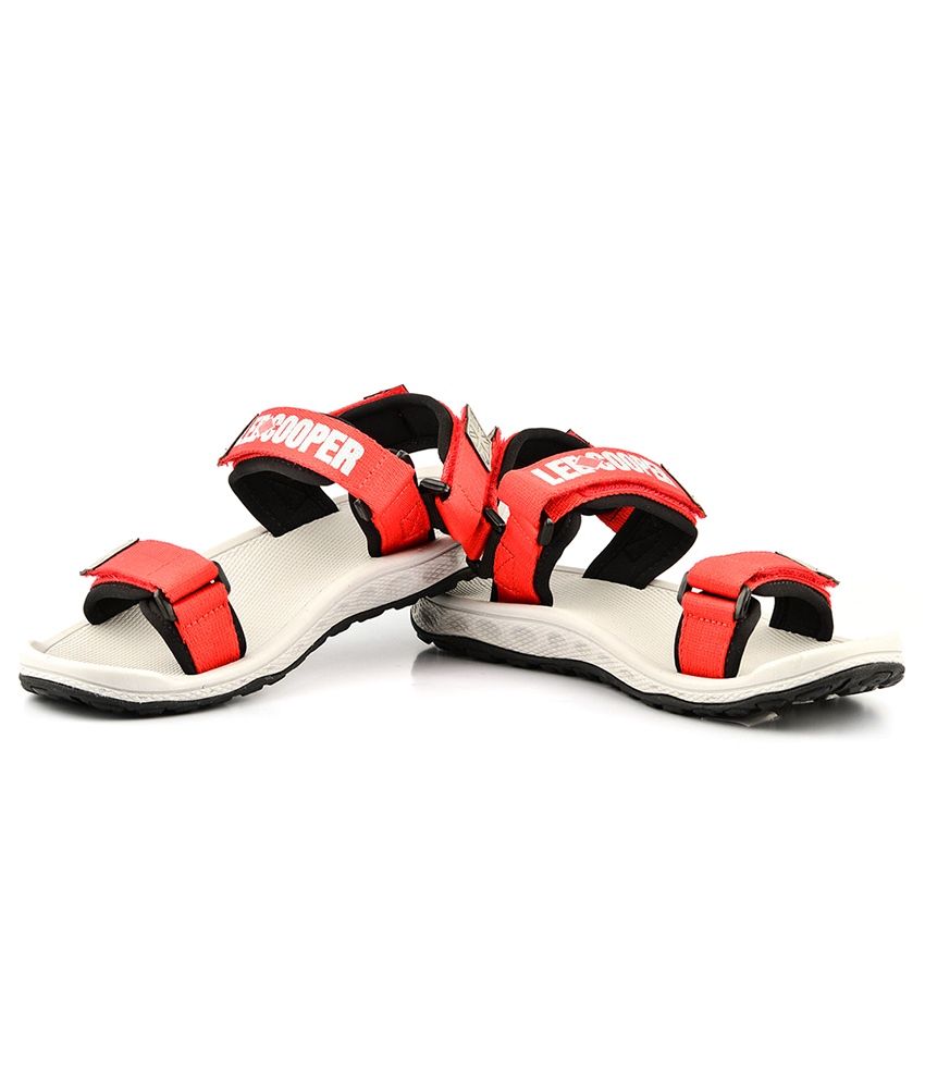 Lee Cooper Sports Red Floater Sandals 