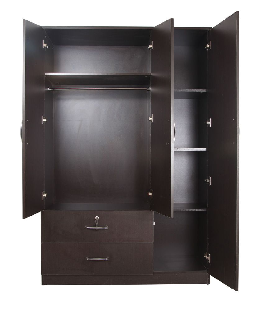 Holz Rio 3 Door Wardrobe In Veneer Finish Buy Online At Best