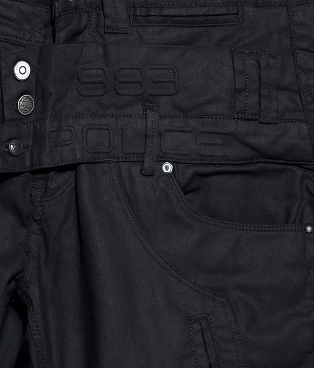 883 Police Dark Navy Engineered Patched Slim Fit Jeans