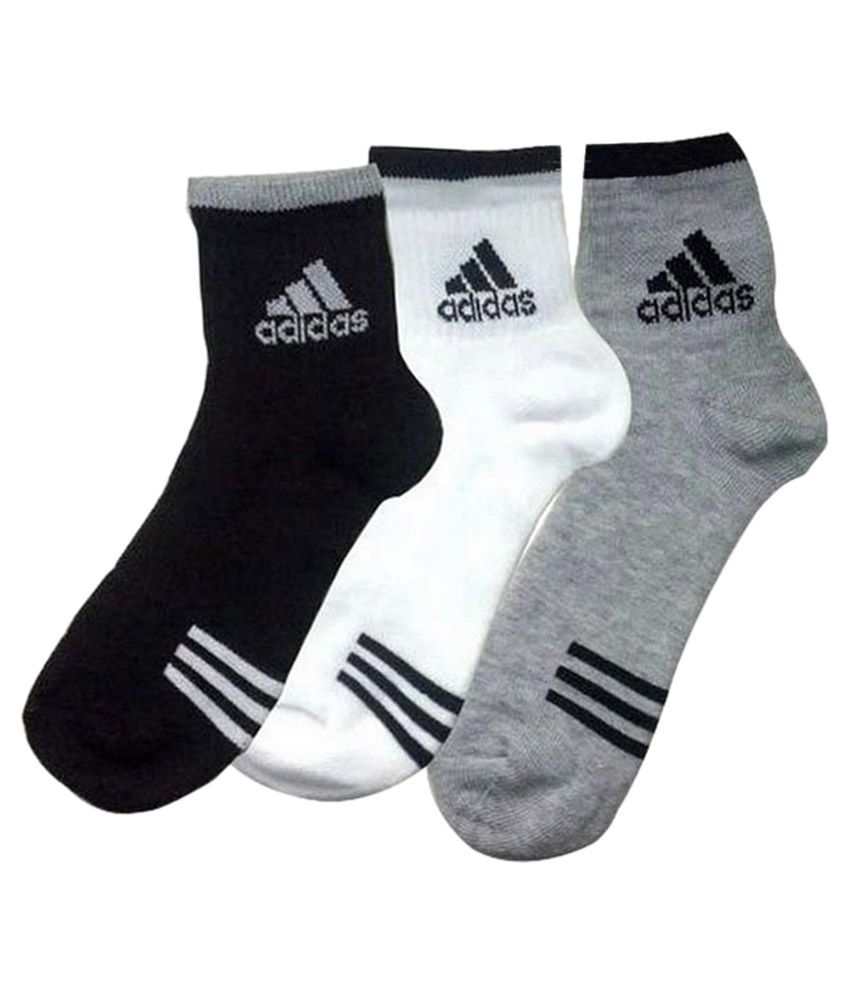 Rockbottom Multicolor Adidas socks - Pack of 3: Buy Online at Low Price ...