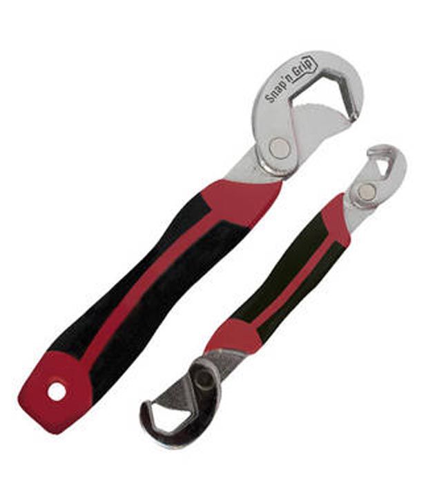     			Ezzi Deals Snap N Grip Red Stainless Steel Multipurpose Wrench - Set Of 2