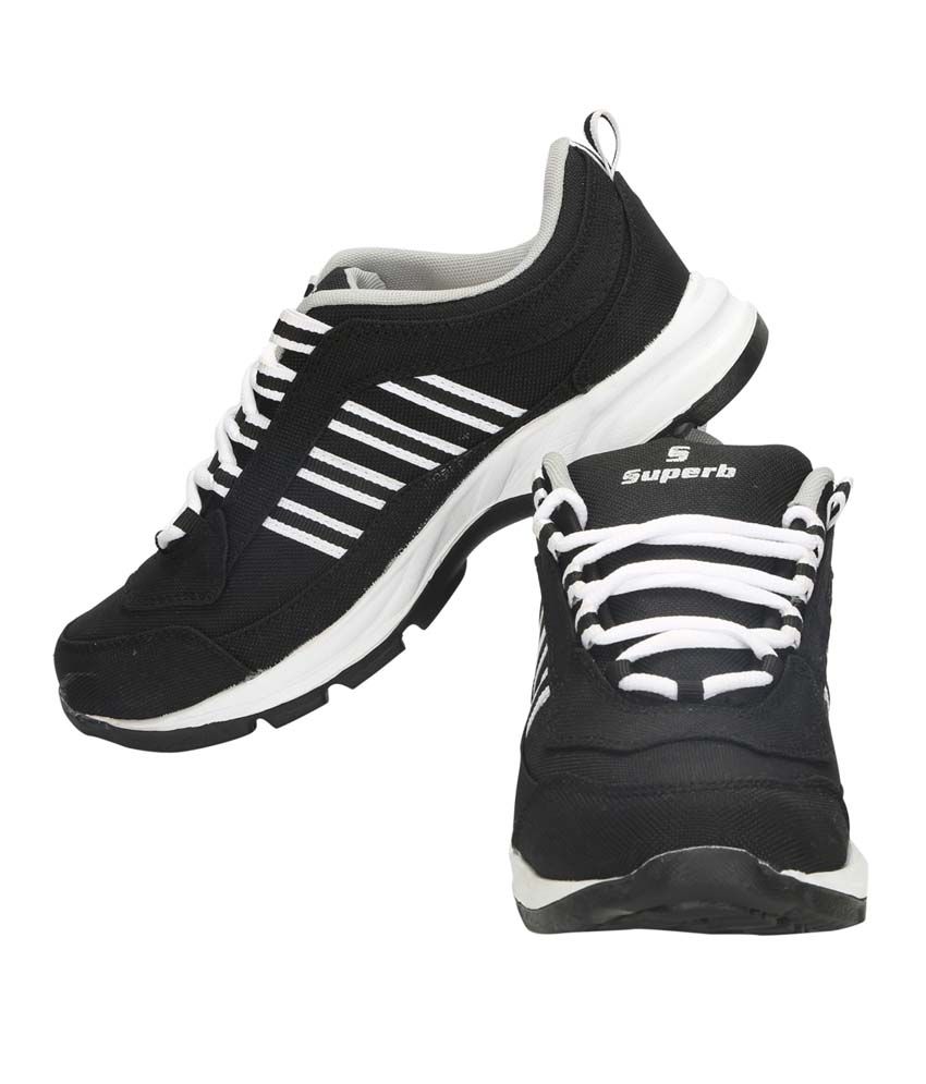 Suprb Black Synthetic Leather Running Sport Shoes - Buy Suprb Black ...