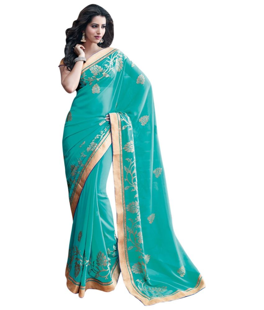 party wear pure chiffon saree