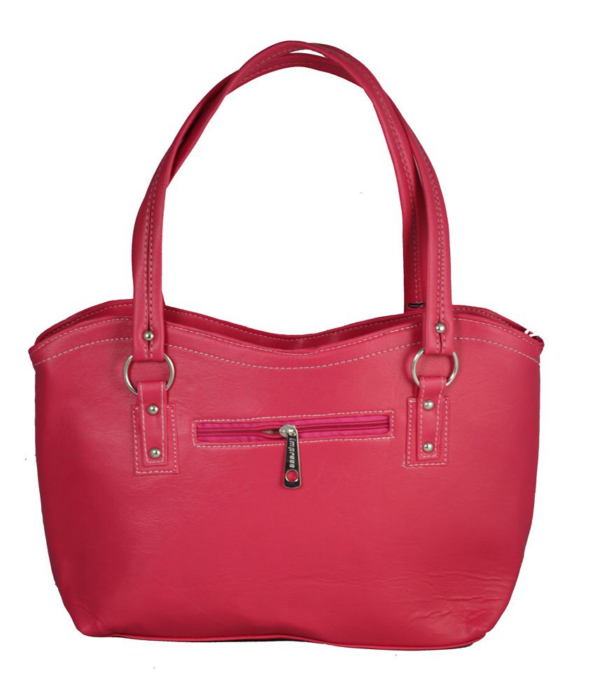 Valios Pink PU Zip Shoulder Bag - Buy Valios Pink PU Zip Shoulder Bag ...