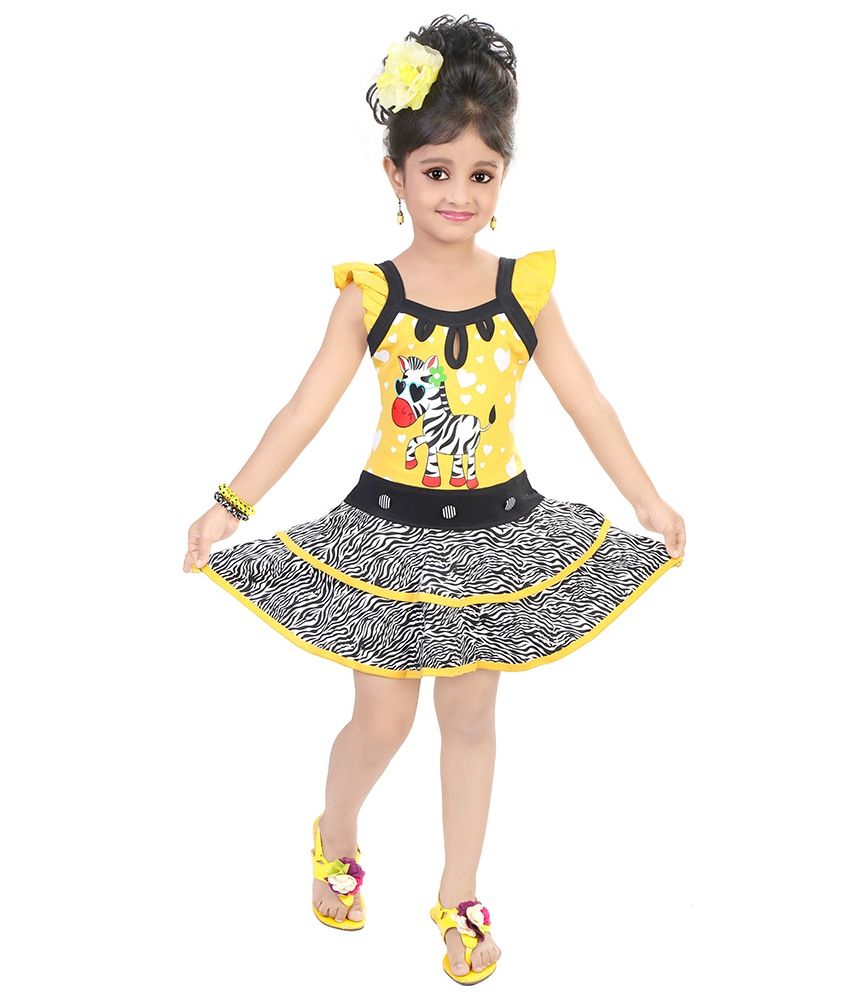 yellow half frock