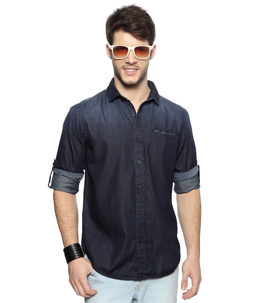SF Jeans by Pantaloons Navy Slim Fit 