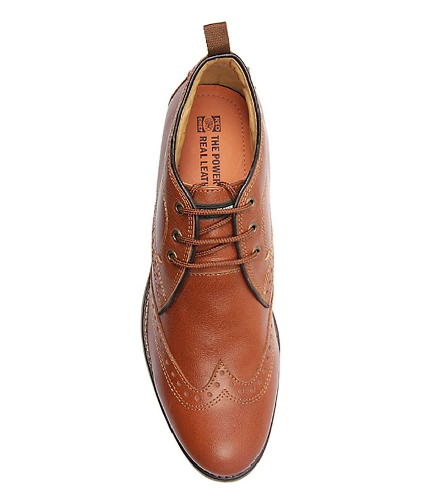 Red Chief Tan Brogues Shoes - Buy Red 