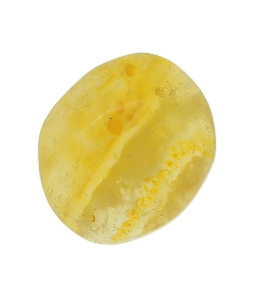 Astrals Gems 7.5 Ratti of Yellow Agate Semi Precious Gemstone: Buy ...