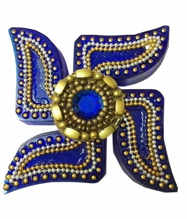 Amazing Decorative Blue Acrylic Swastik Shaped Chopra Buy Amazing