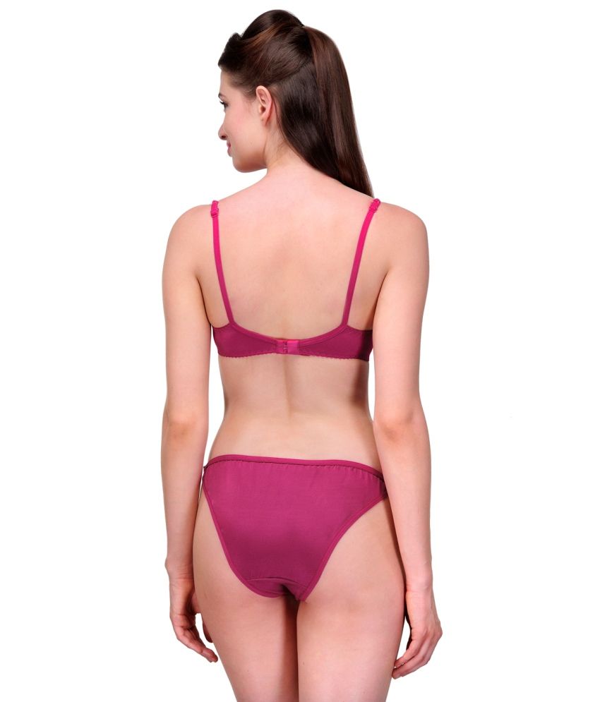 pink bra and panty set