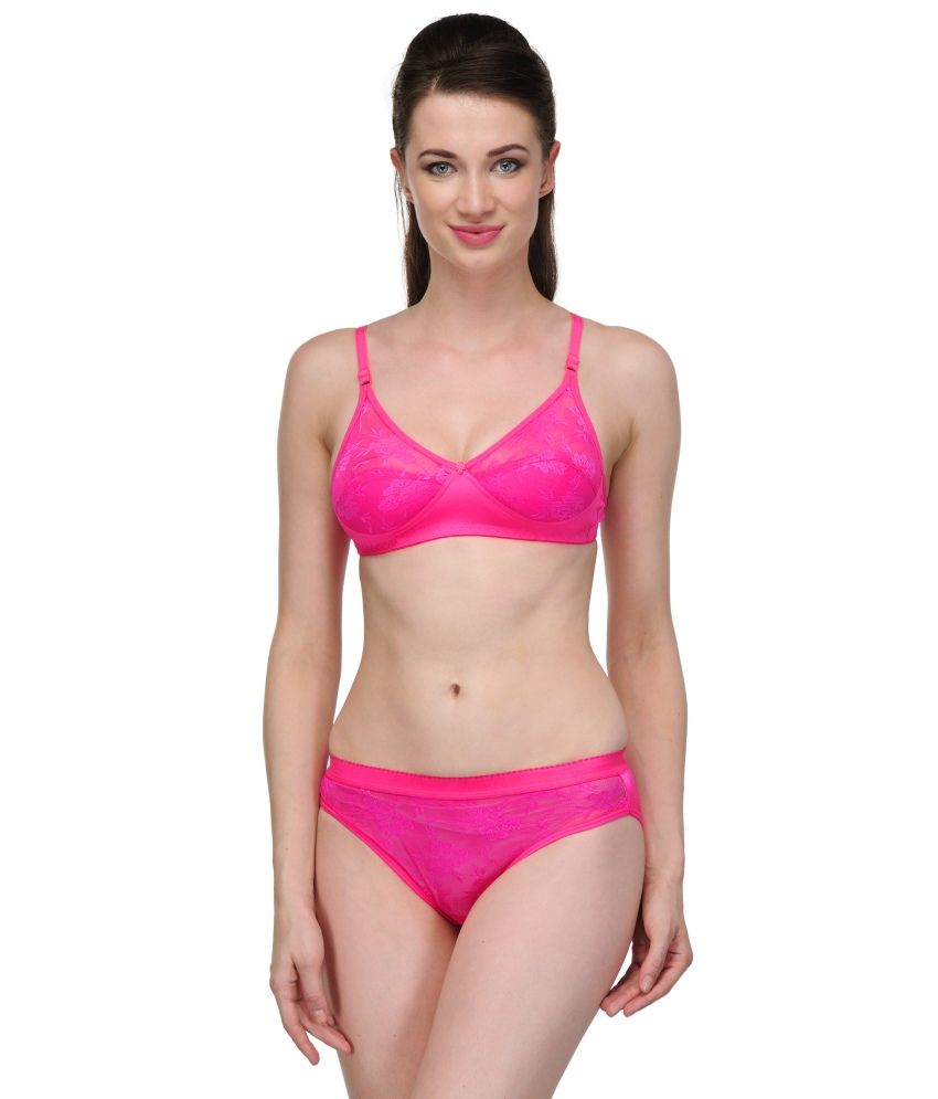 Buy Urbaano Pink Bra Panty Sets Online At Best P